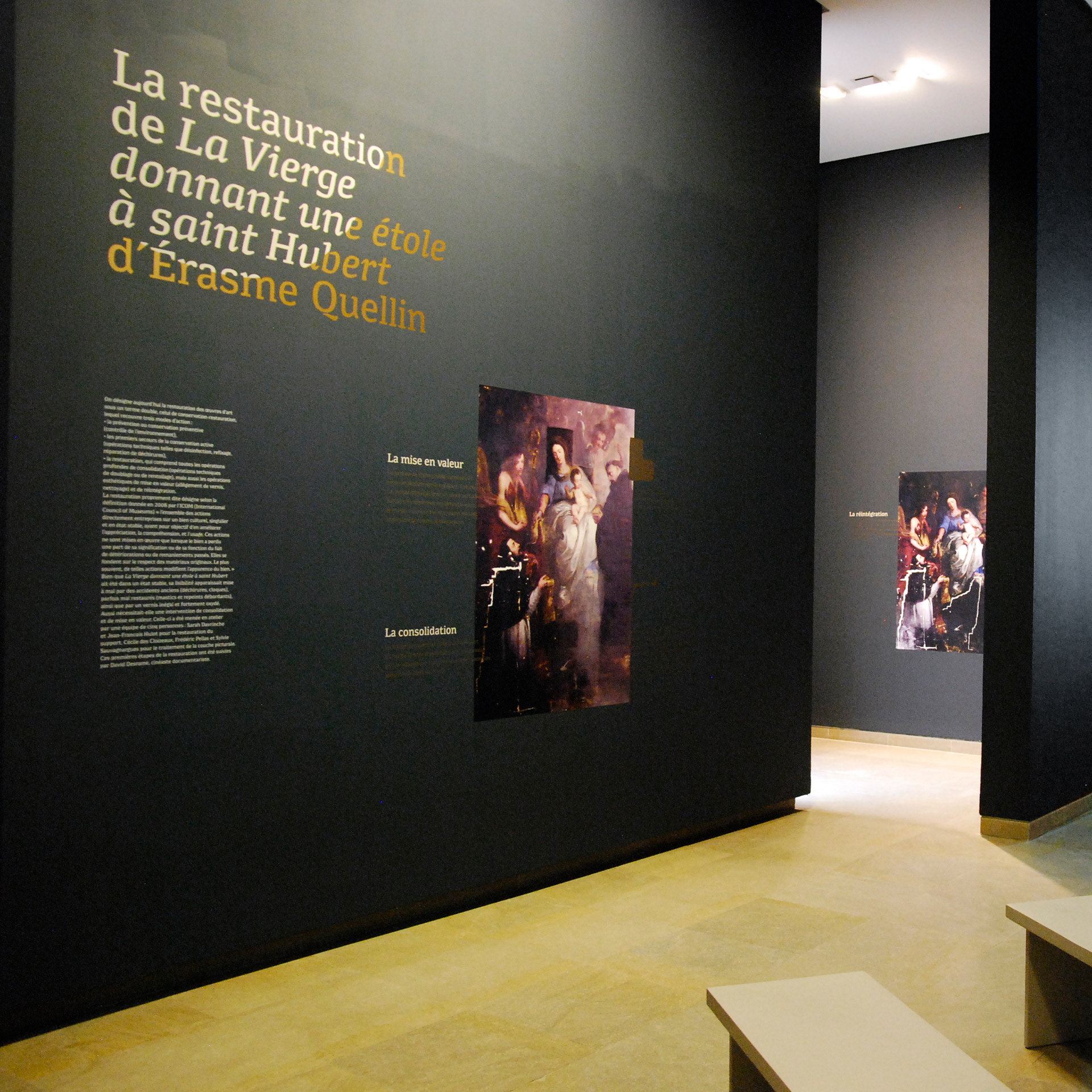 Lettrage teinté masse, papier pré encollé - Musée des Beaux Arts de Caen