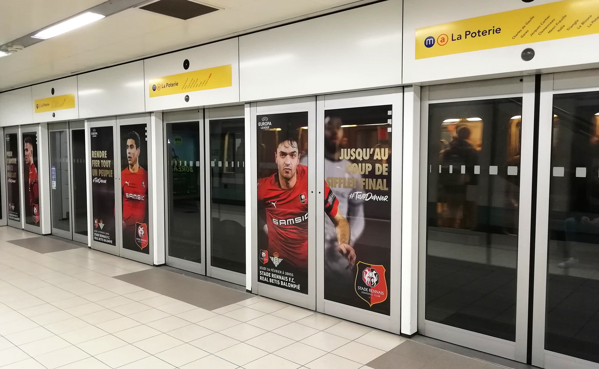 Adhésif microperforé sur vitres - Stade Rennais FC