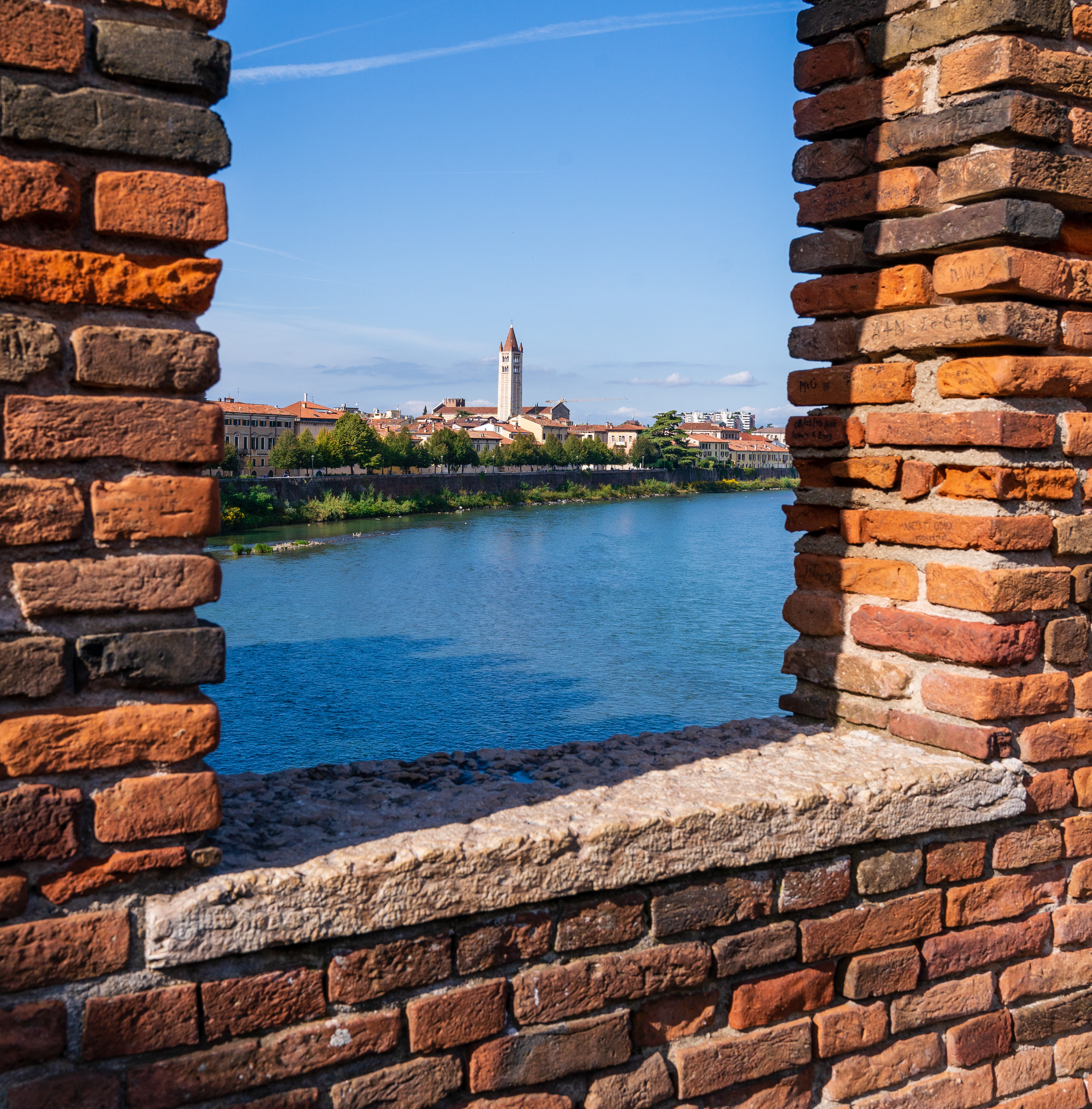 a verona city view through a wall hole_02