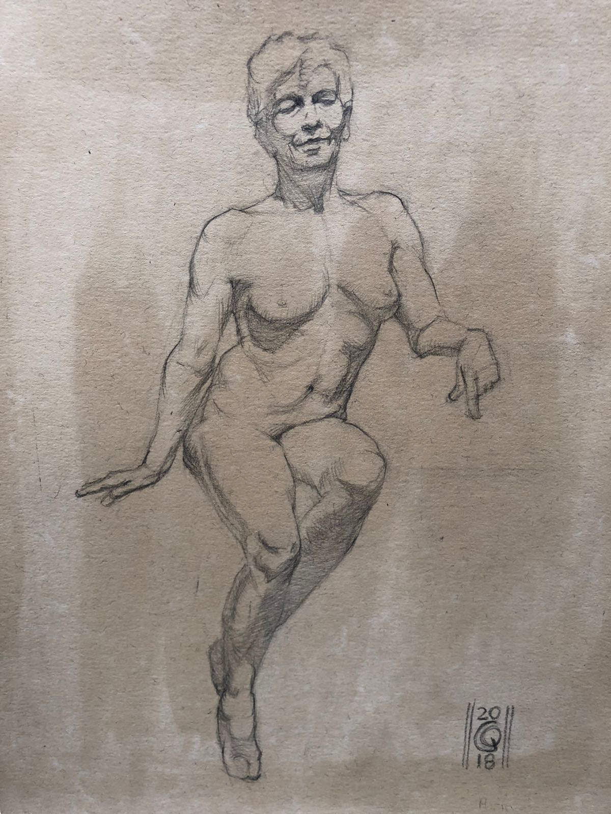 Maria. Graphite on Annigoni paper 24cm by 30cm.   