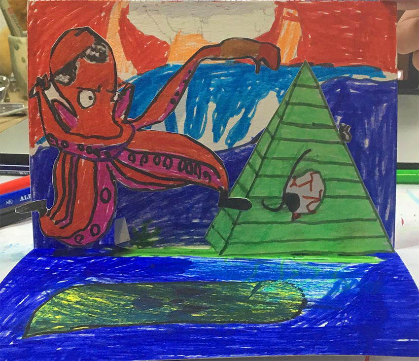 Combat entre un Kraken boxeur et un illuminati (avec un chat sur son dos) !