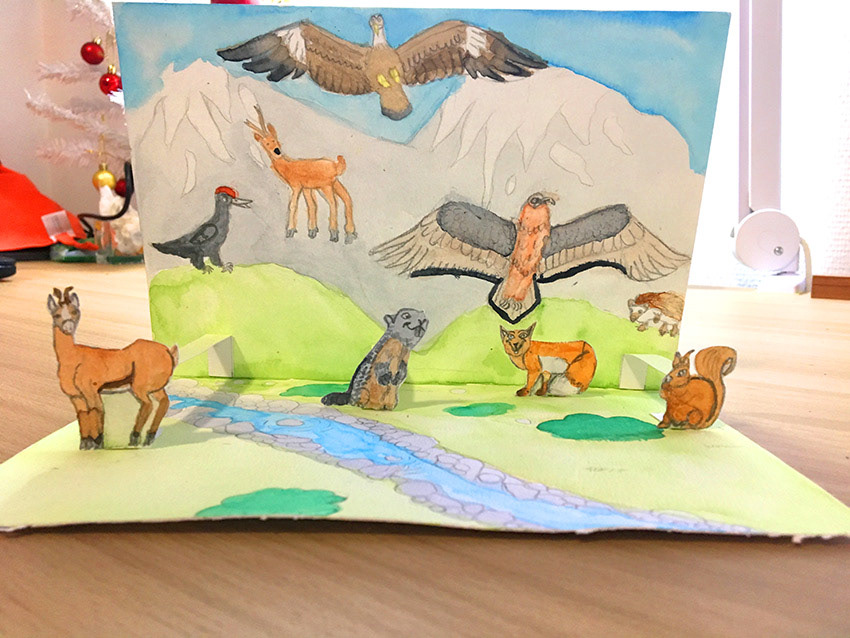 Carte 3D réalisée durant l'atelier.