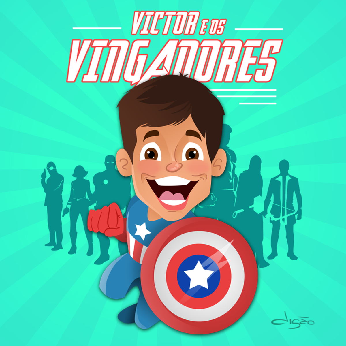 Ilustração Aniversário Vingadores.