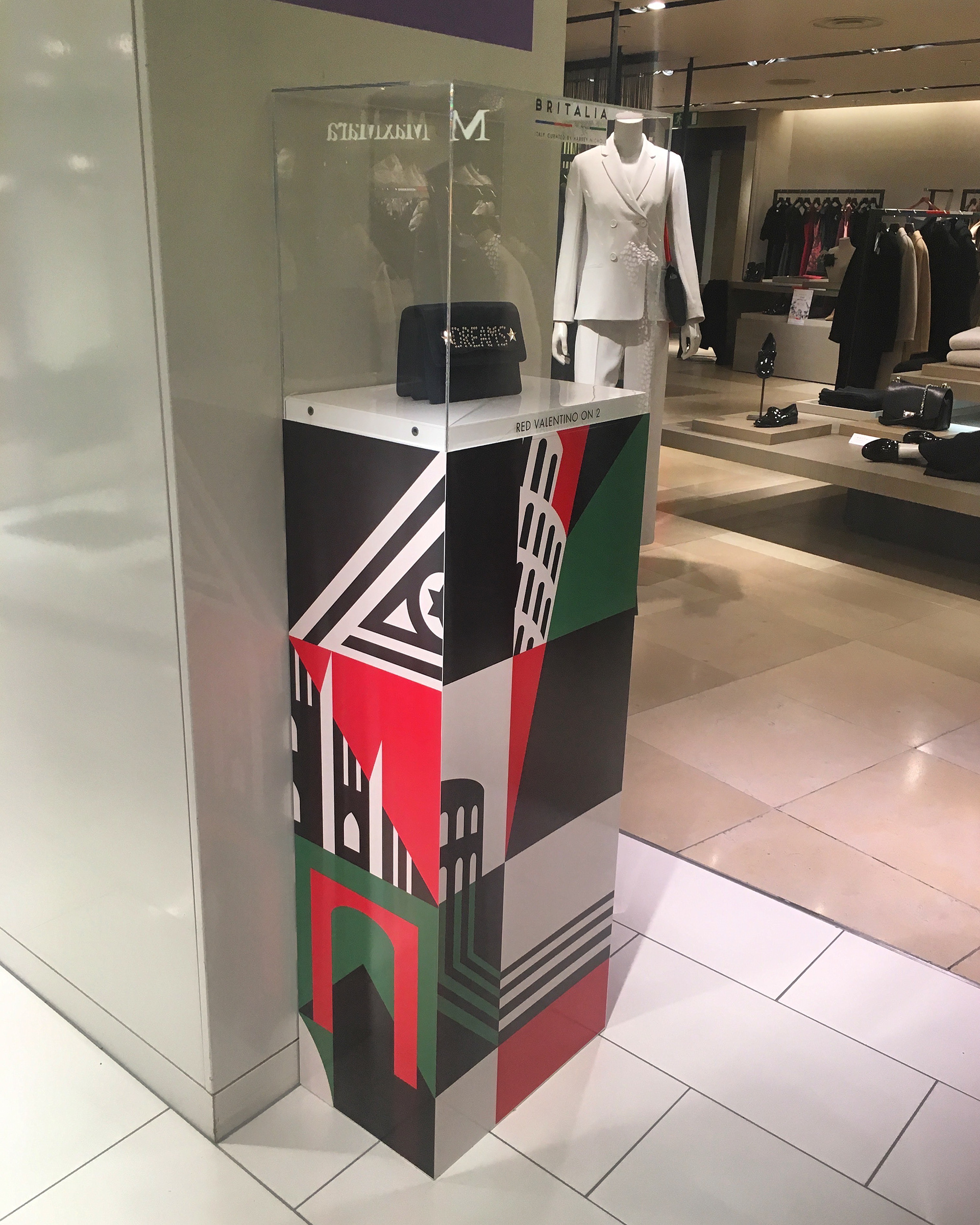 The design was used on several promotional stands throughout the store.