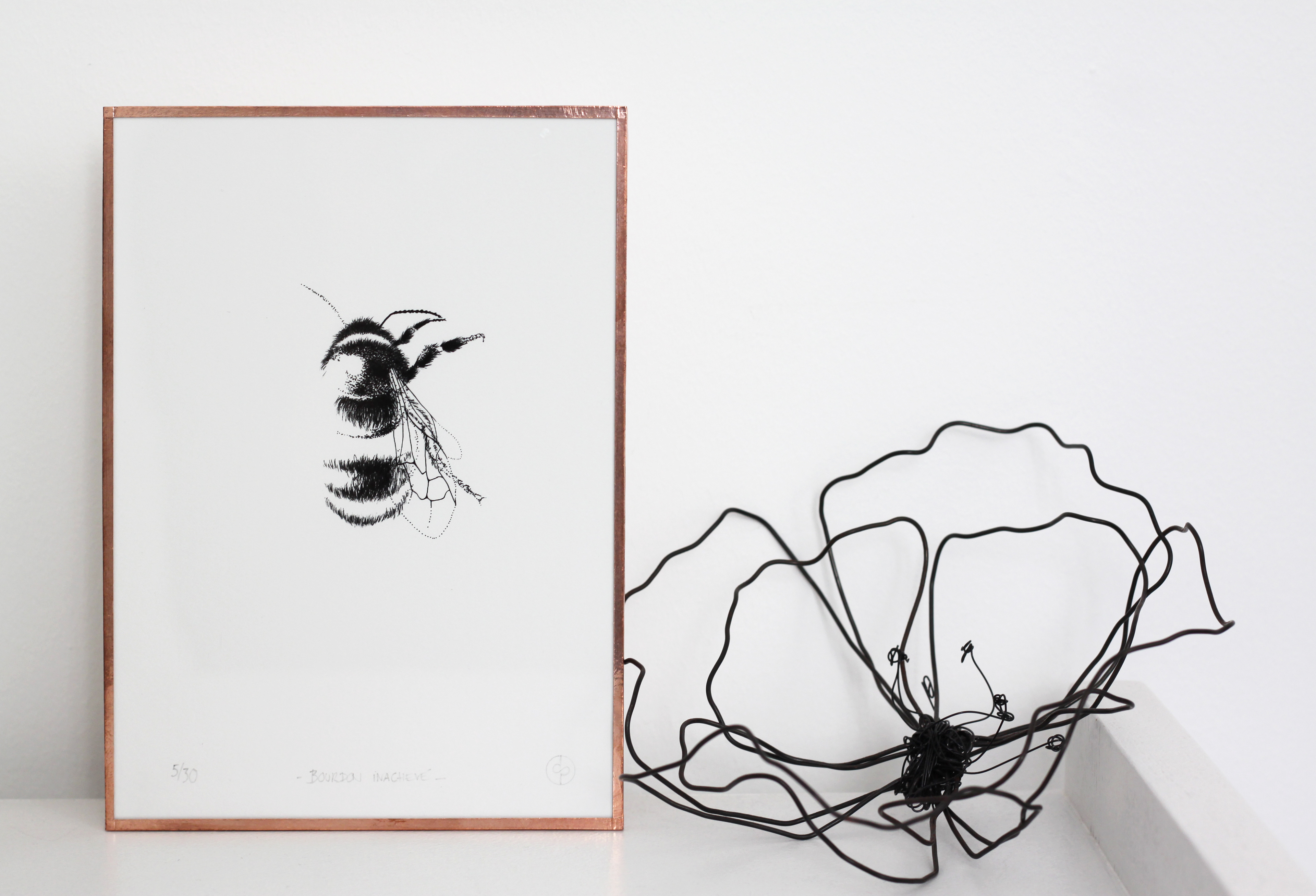" Bourdon inachevé " 13 X 18 cm