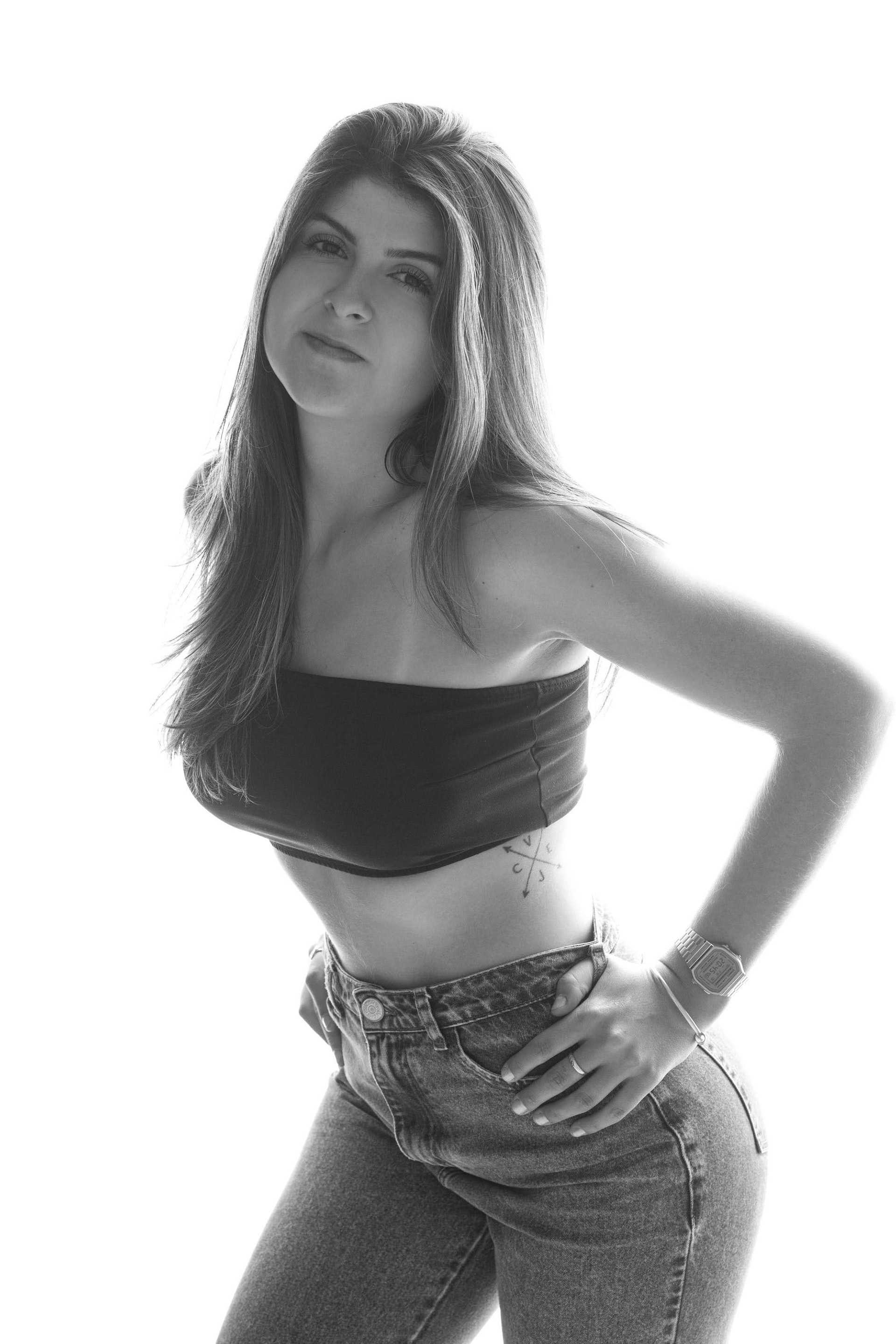 Ensaio fotográfico feminino em estúdio, em Videira/SC