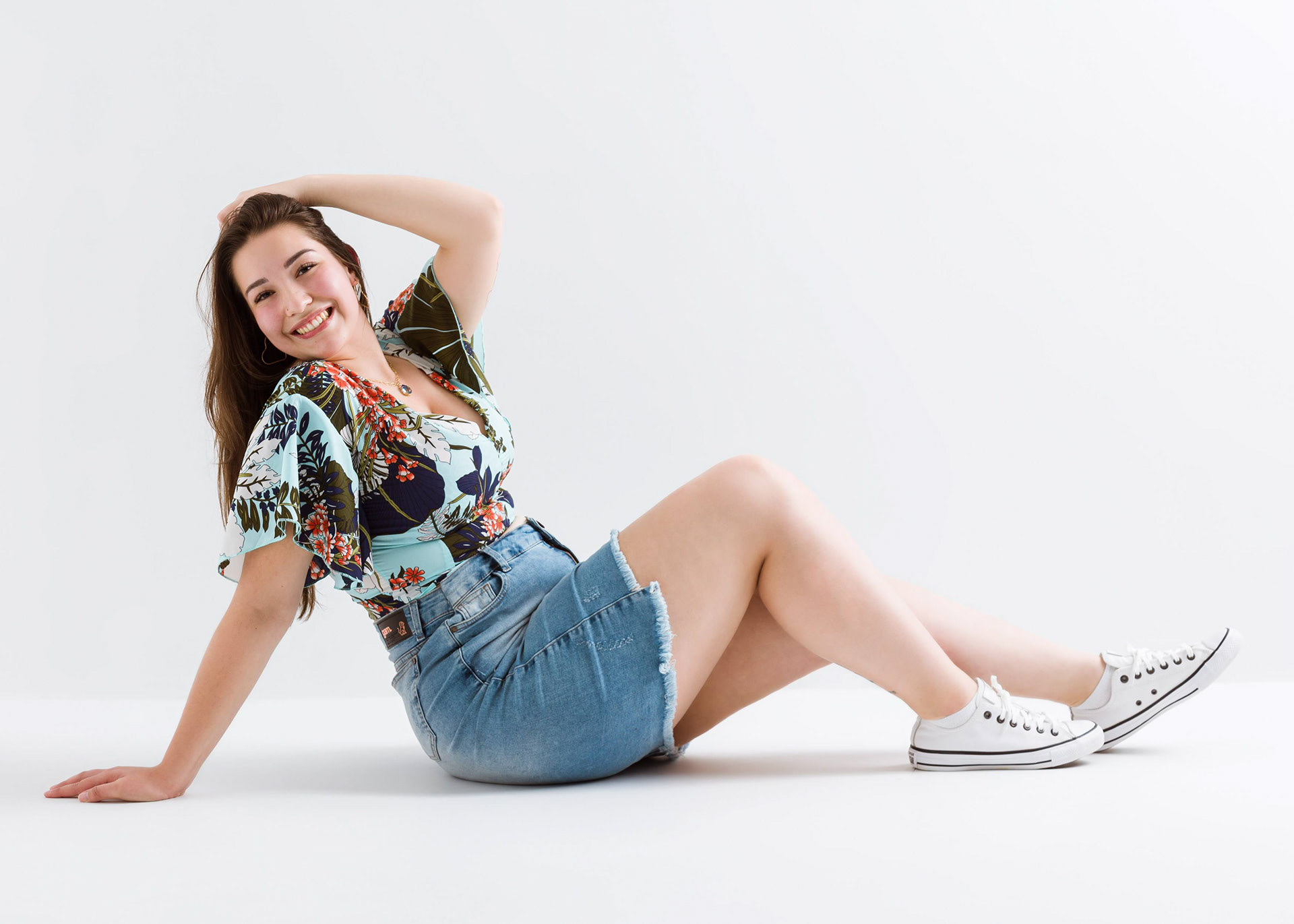 Ensaio fotográfico feminino em estúdio, em Videira/SC