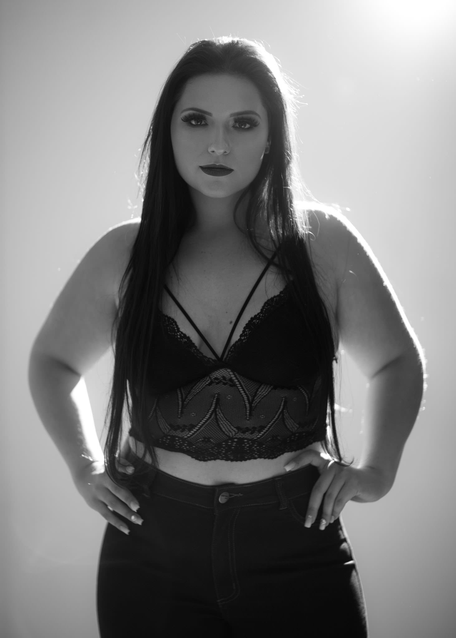 Ensaio feminino em estúdio, em Videira/SC