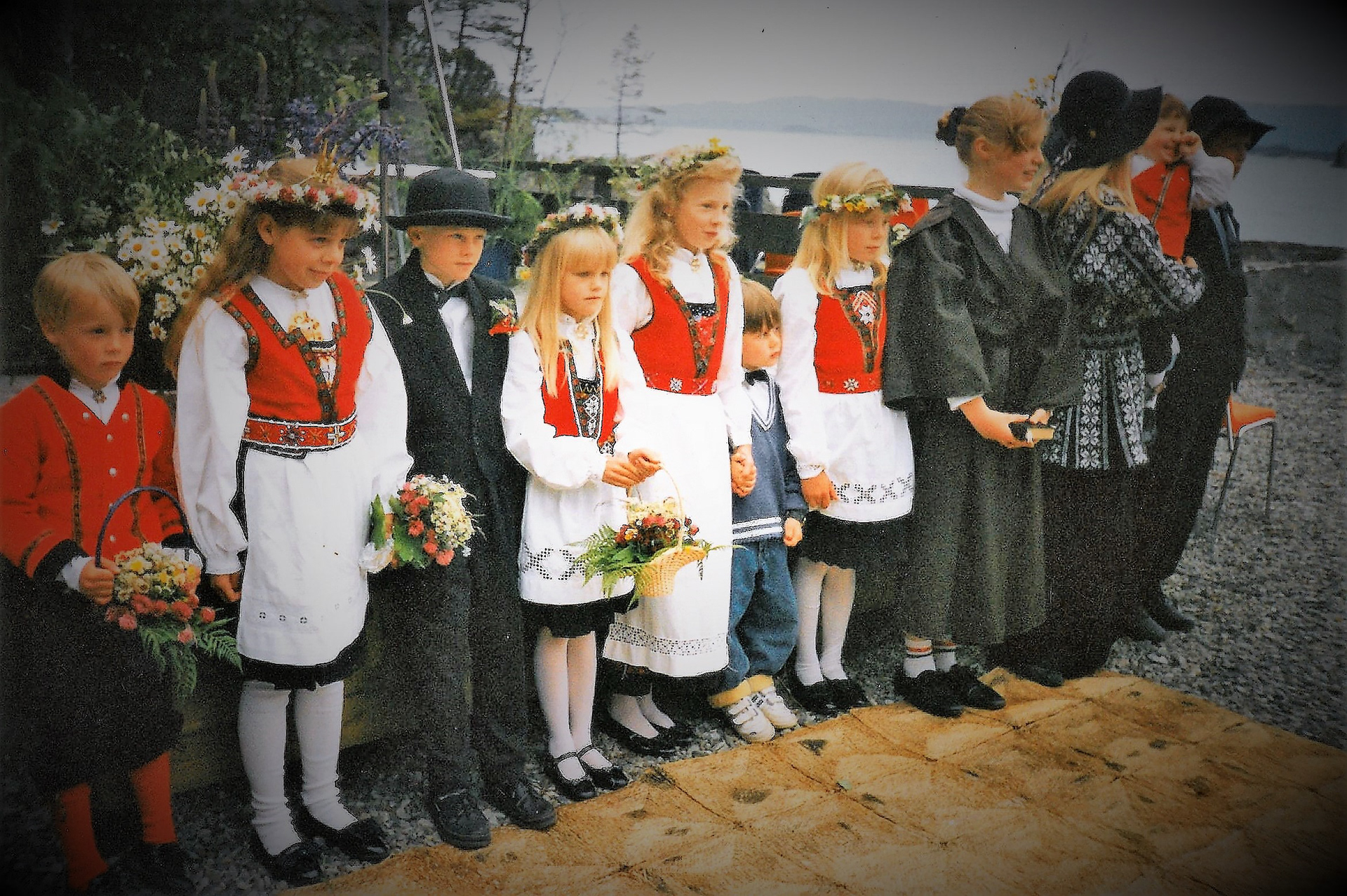 Jonsokbryllaup i båthamna rundt 1993.