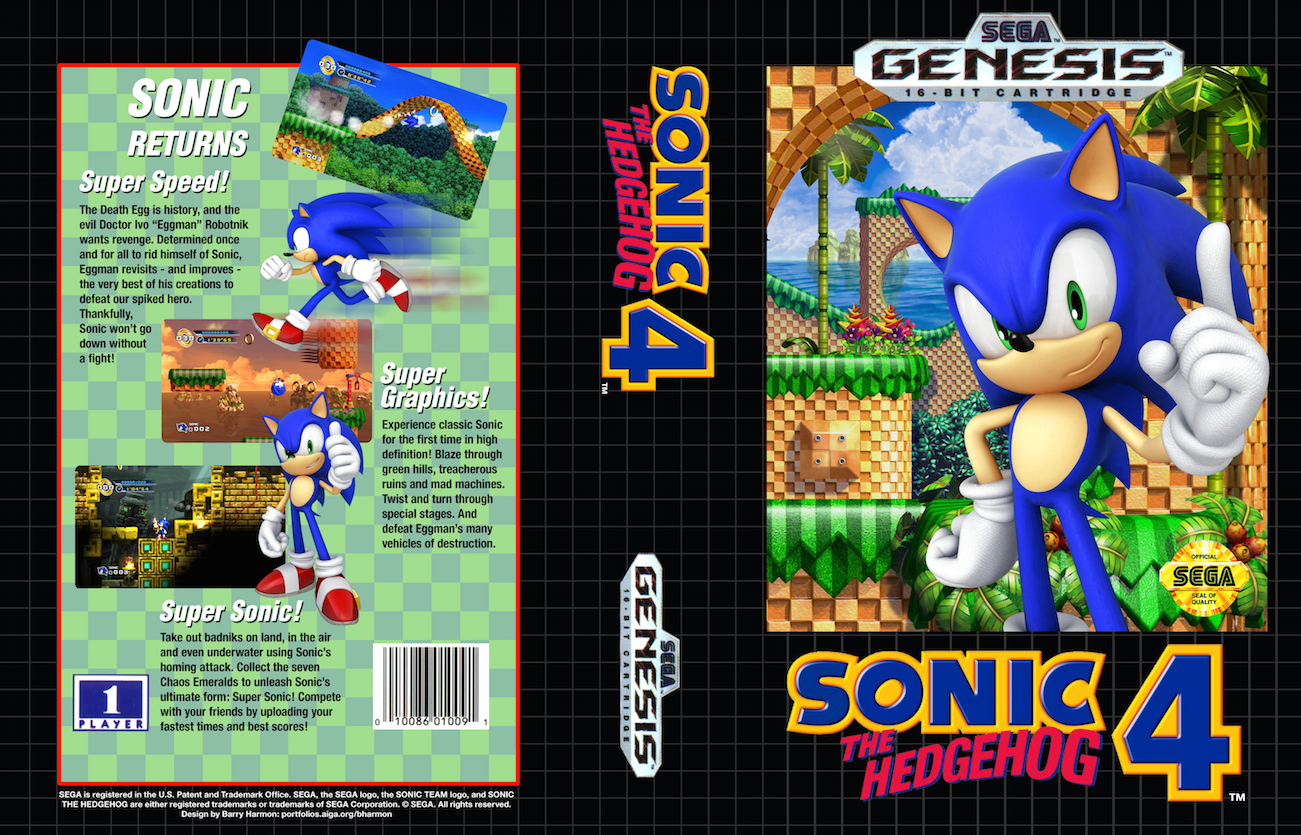 Barry Harmon Graphic Design Sonic The Hedgehog 4 Sega Genesis Cases Barry Harmon Graphic Design Sonic The Hedgehog 4 Sega Genesis Cases