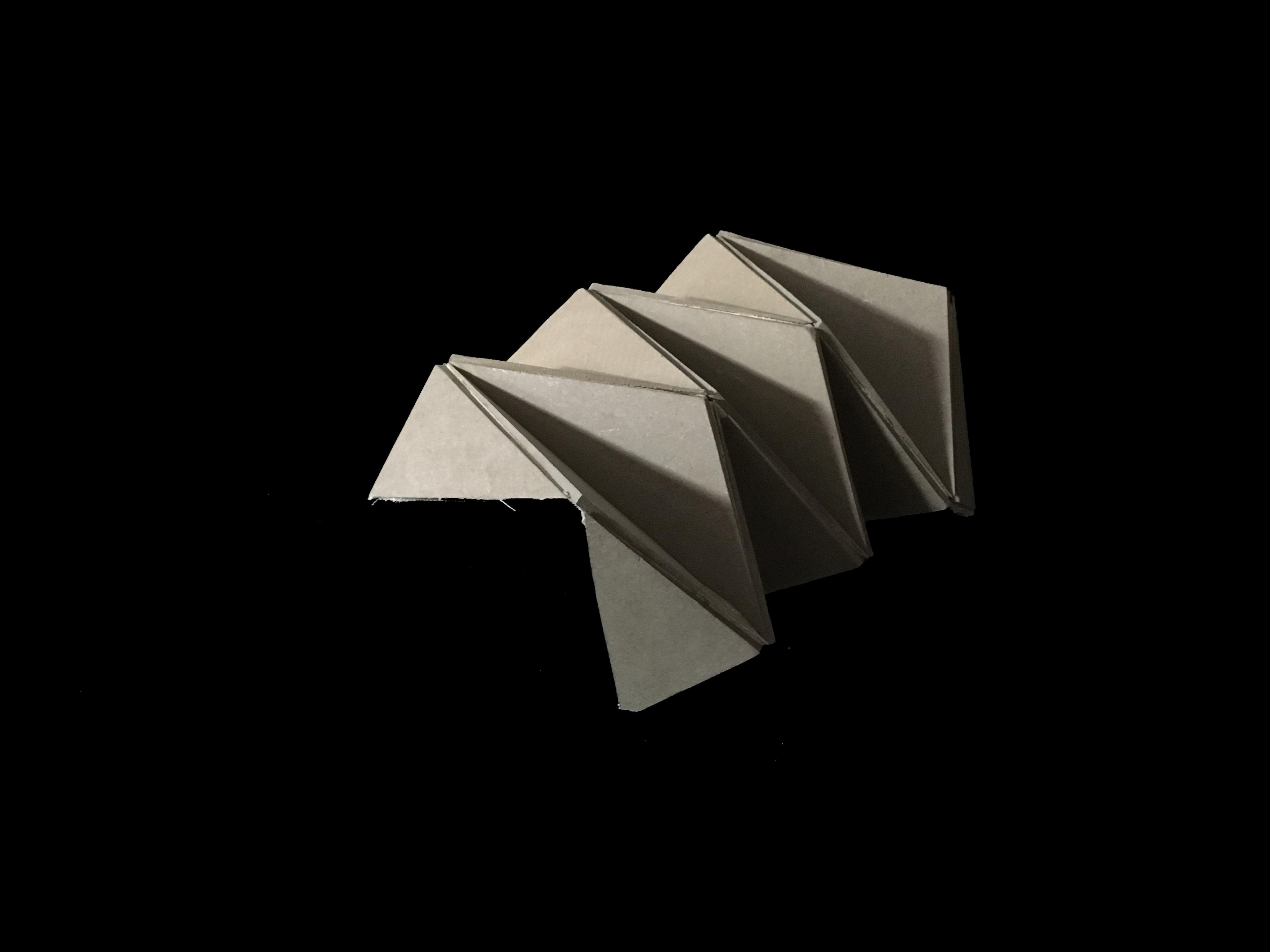 CNC-Milled MDF Miura Tessellation Study I