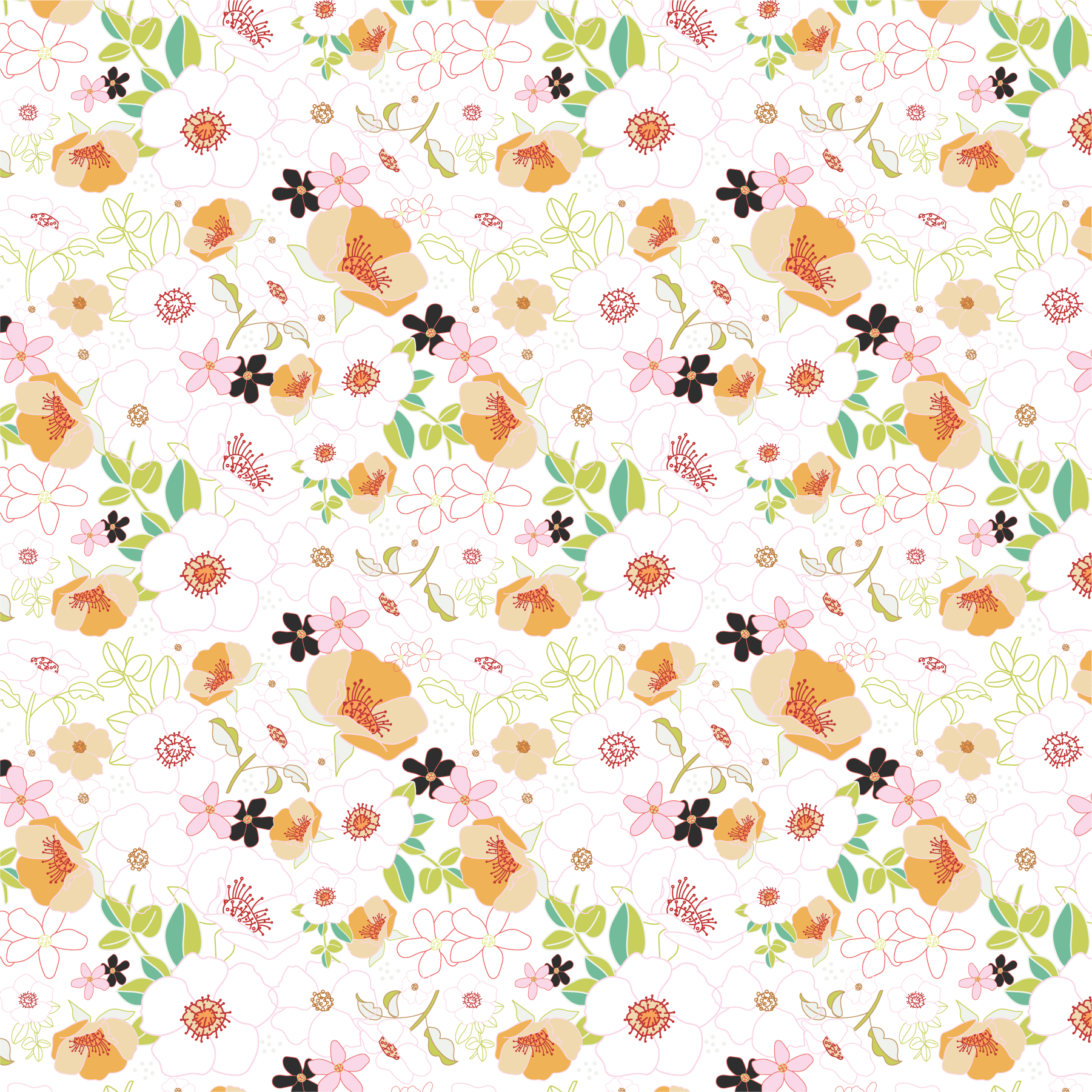 Georgia Cherokee Rose - White & Peach