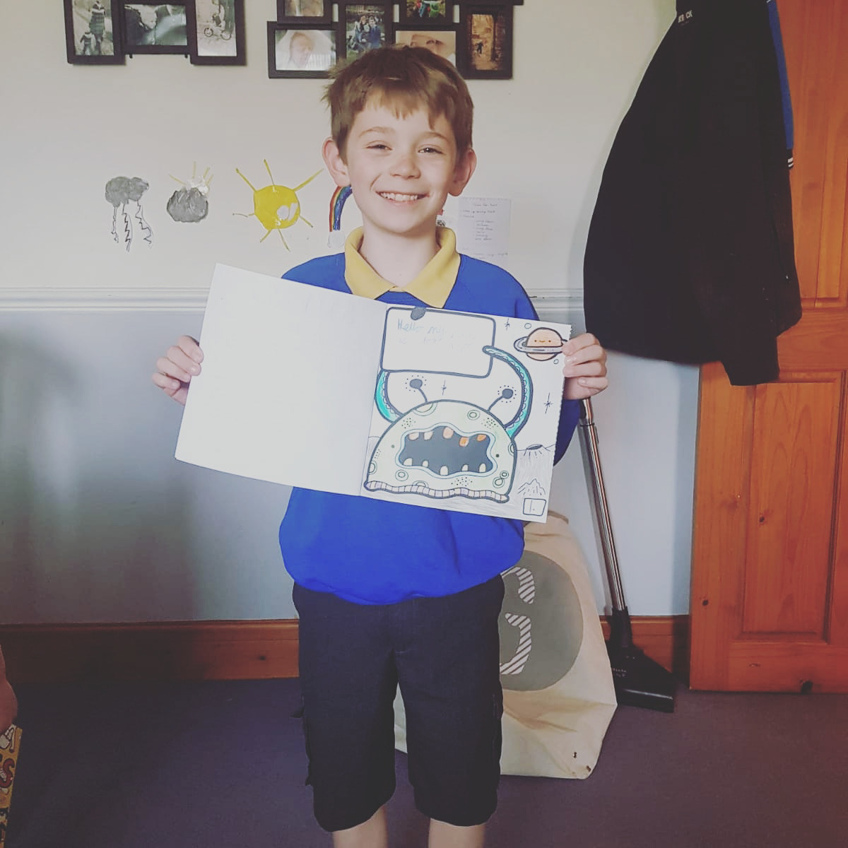 Squibbler with a copy of Squibbles