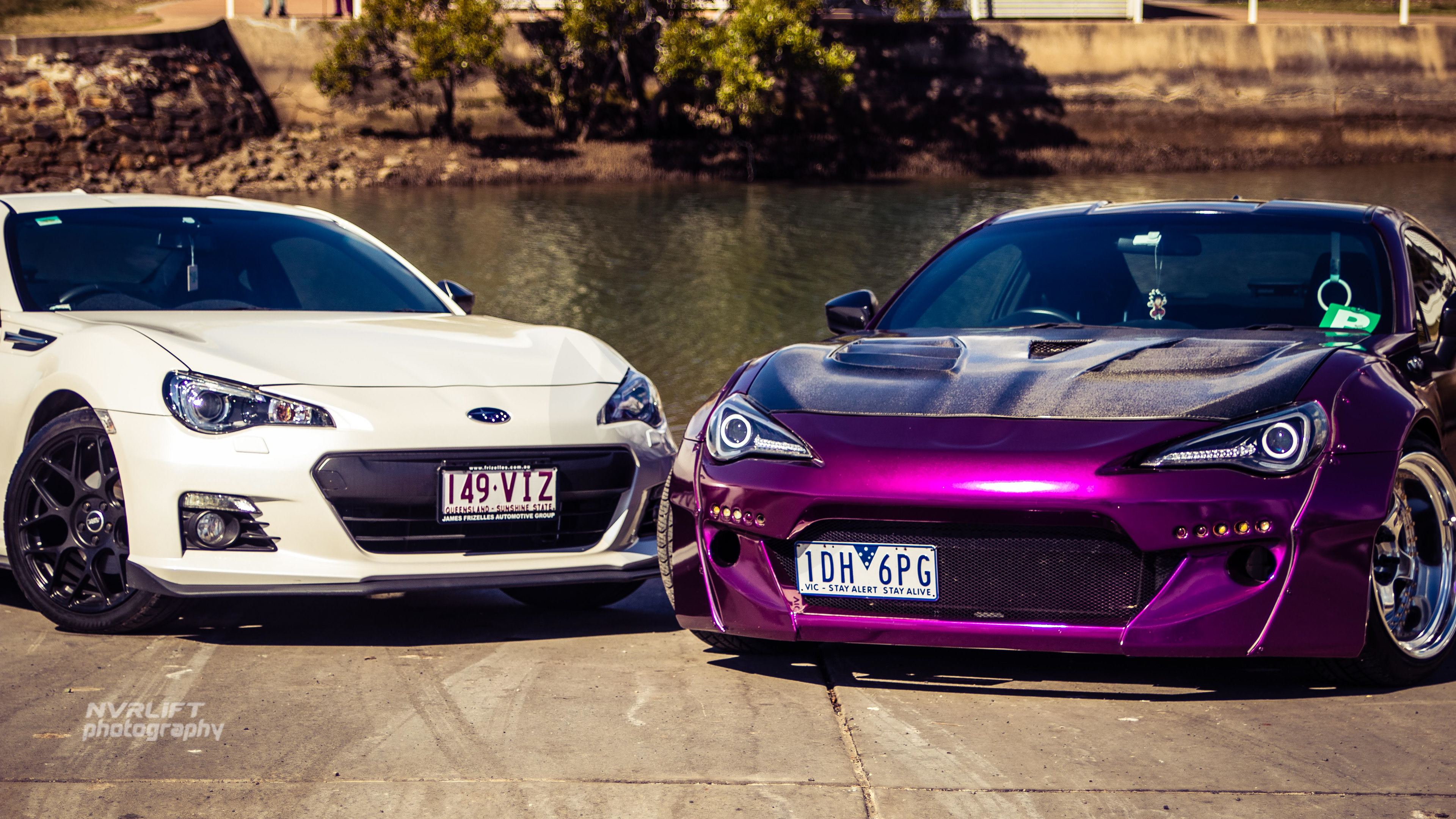 Toyota 86 GT (wrapped) - shot at a boat ramp near Morningside.