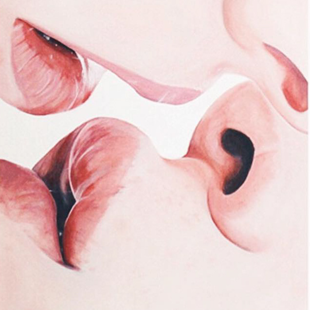 Губы в поцелуе рисунок