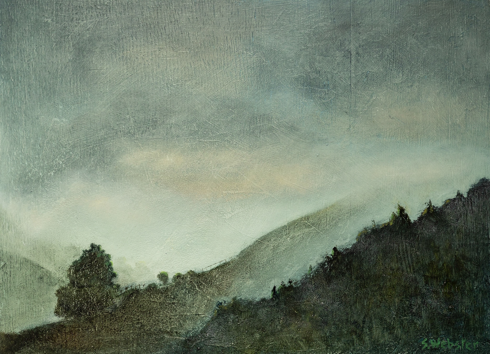 'Pepin Saddle'. Oil on Wood 387x282mm