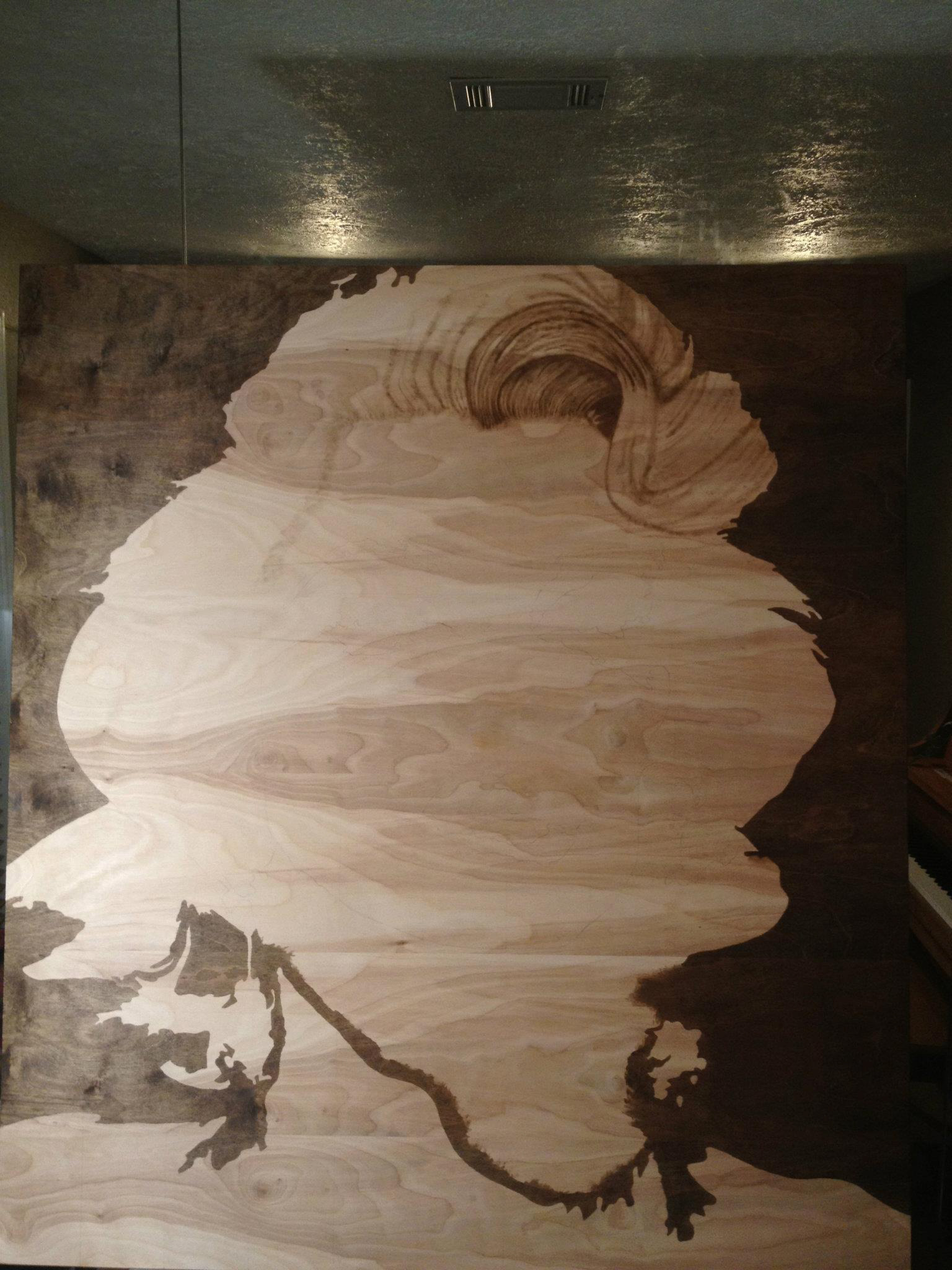Wood Stain Art Marilyn Monroe