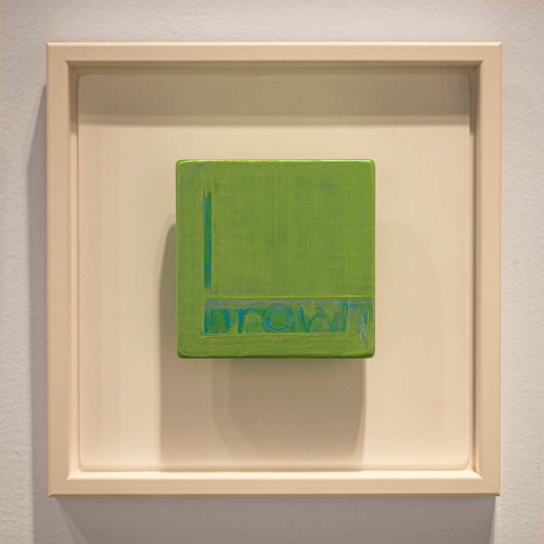 John Breakey Two Person Show. Eleven Color Names; Brown 2015-2018 Acrylic and mediums on painted and floating wood support. Hatch Gallery; 2018. 450.00 plus insured shipping. Signed inverso