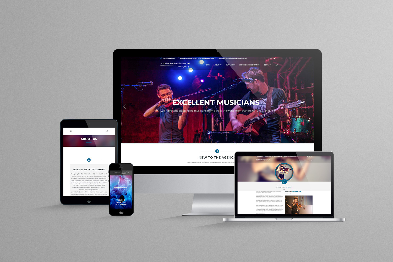 Excellent Entertainment Website Design by Designroom1229, Lancashire
