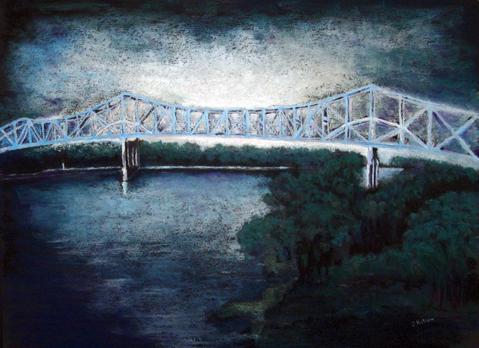 The Bridge, a pastel painting by Sherry Hutson