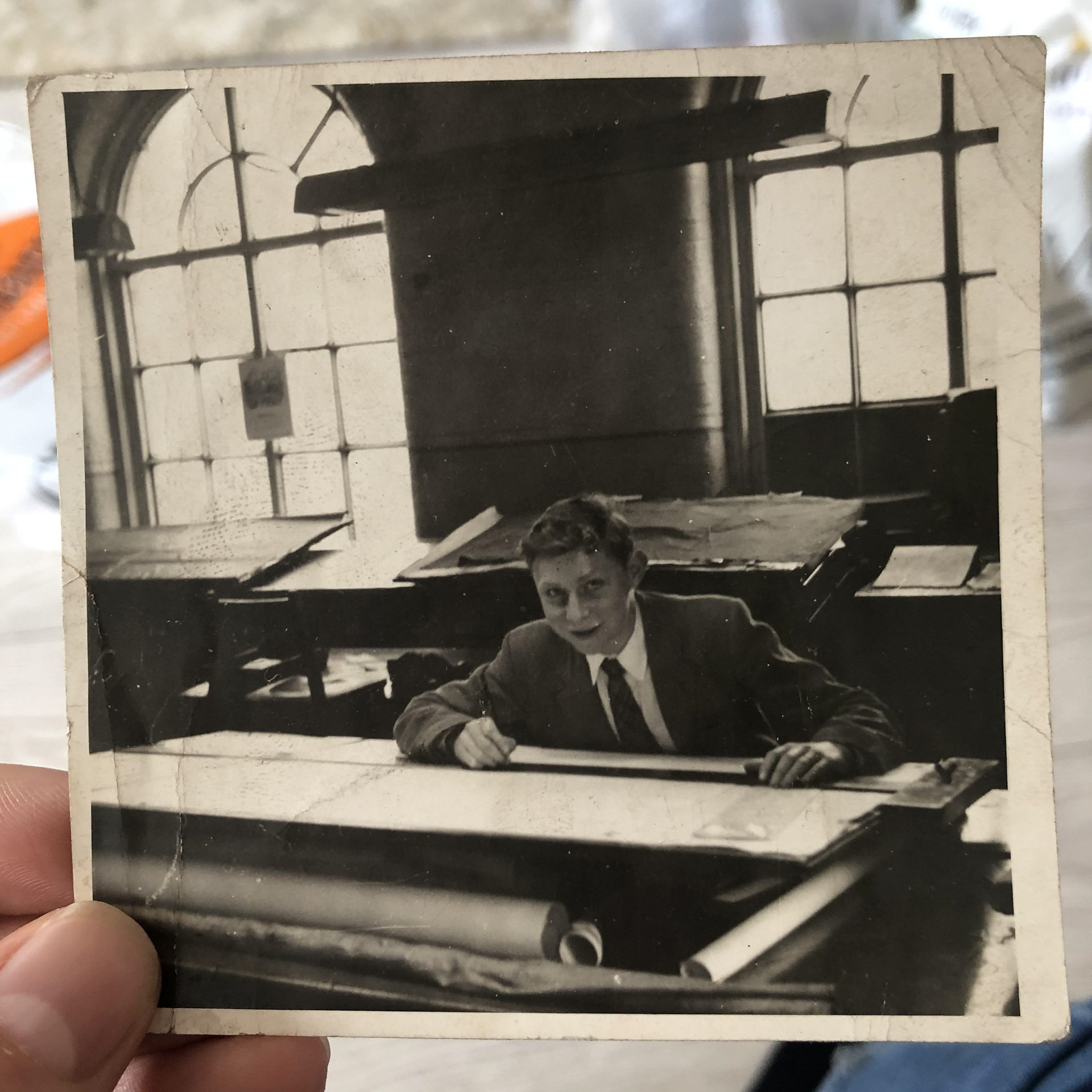 My Grandad drawing in college