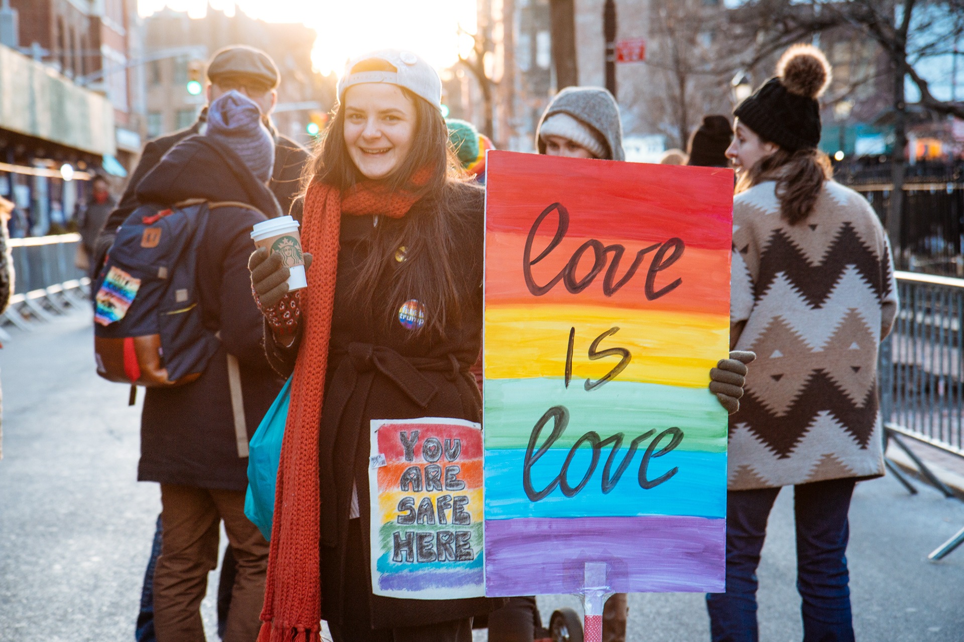 Love is love - LGBT protest against Trump in New York City
