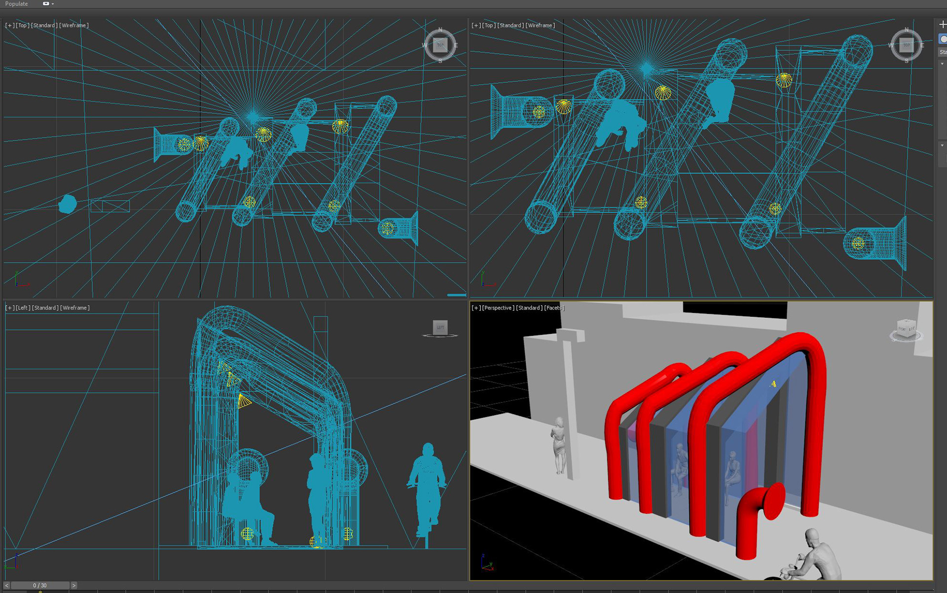 Night-time Lighting Render in 3DS Max