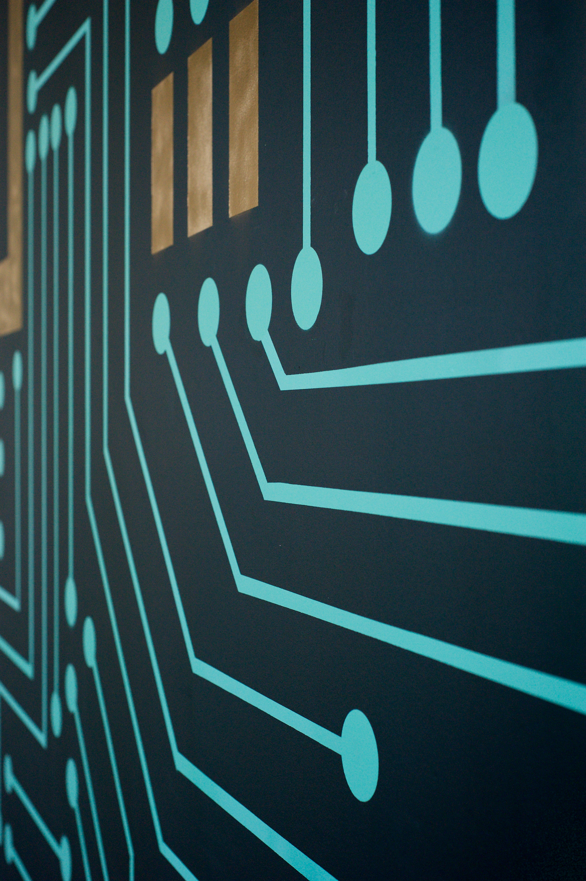 Quincy Reams Design Portfolio Circuit Board Mural