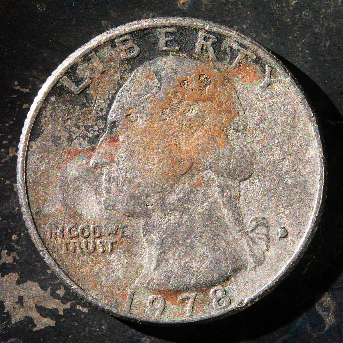 Messed Up Money Fine Art Coin Photography Quarter Heads 1974 1987