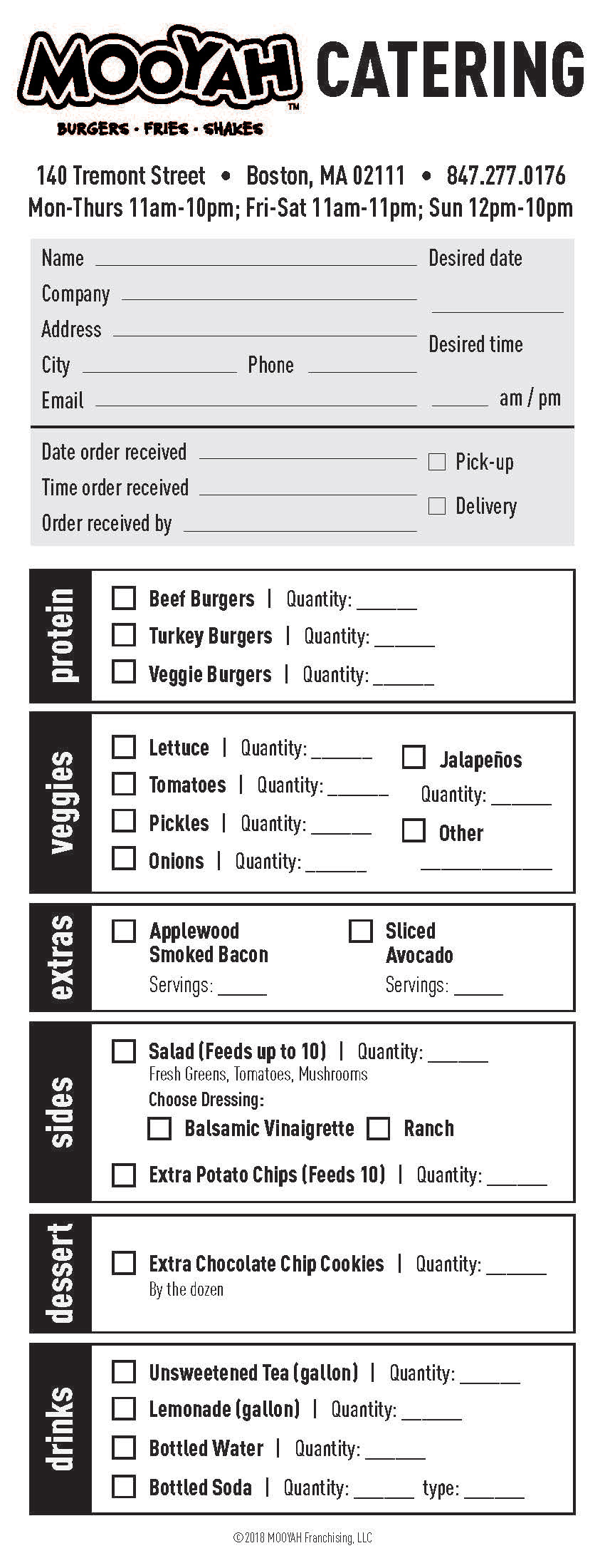 Catering Brochure