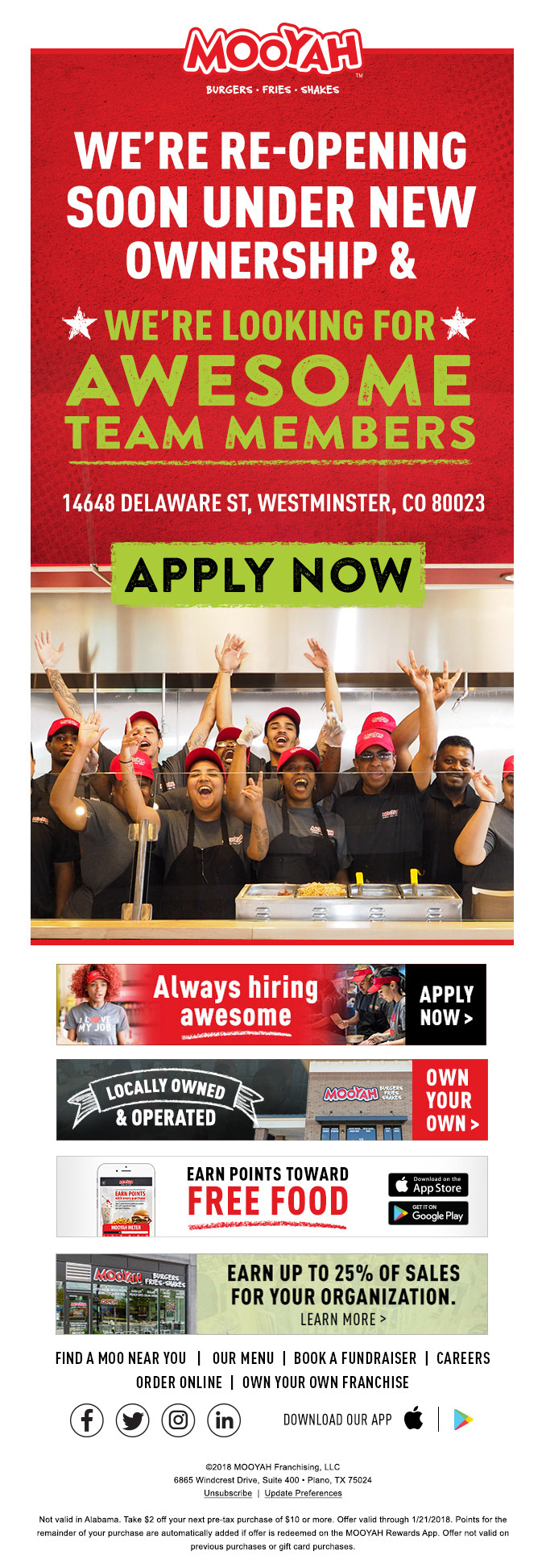 Mooyah Email
