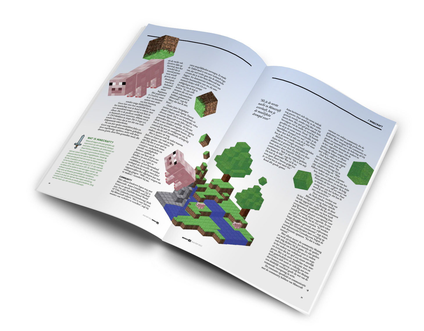 David Spier Bright Magazine Minecraft Illustrations