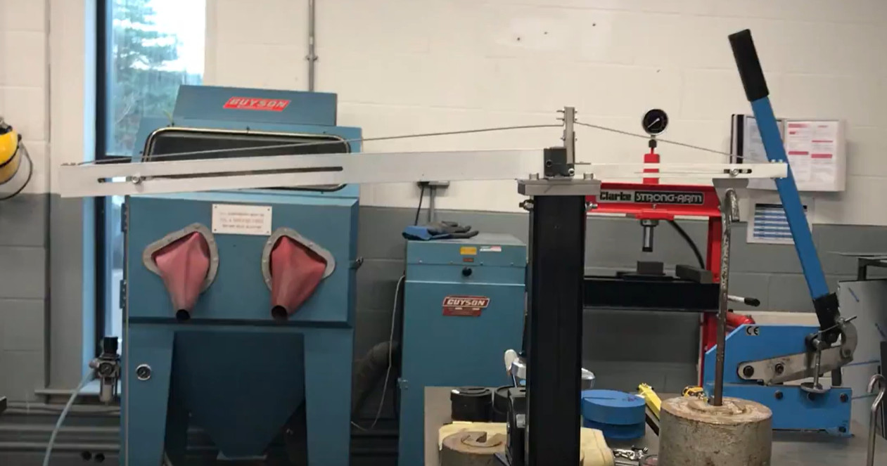 Crane Design Mounted on Testing Rig