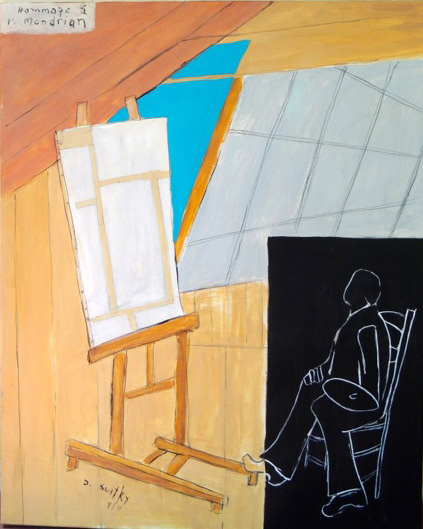 Homage Mondrian | Acrylic on canvas | 30x24"