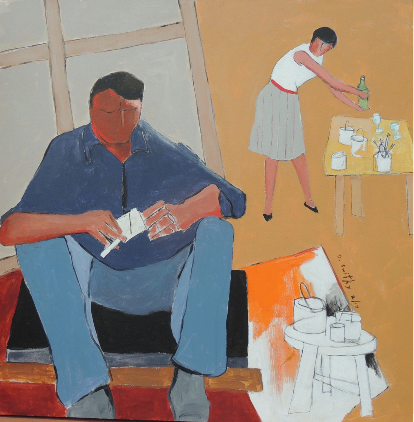 Taking A Break | Acrylic on canvas | 36x36"