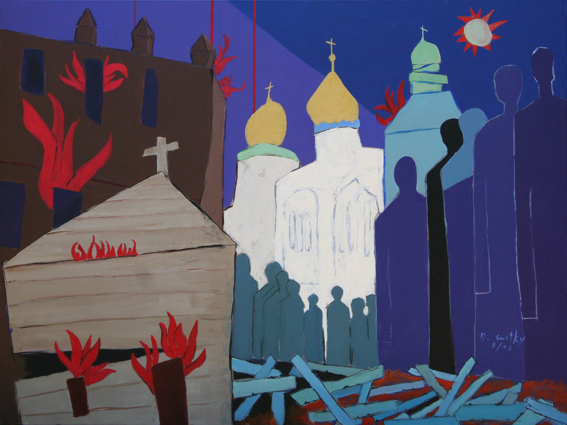 Moscow Burns | Acrylic on canvas | 30x40" | NFS