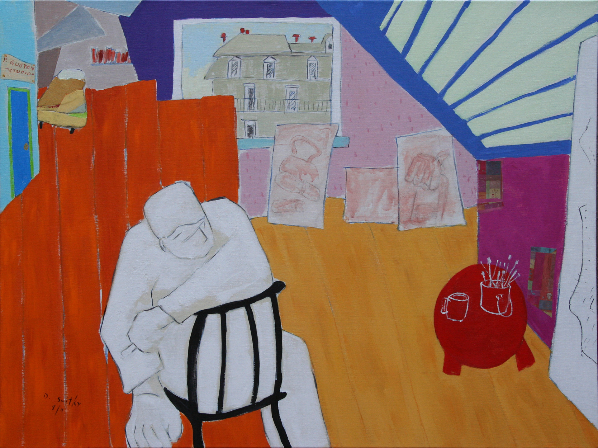 Philip Gustov Studio No. 1 | Acrylic on canvas | 30x40"