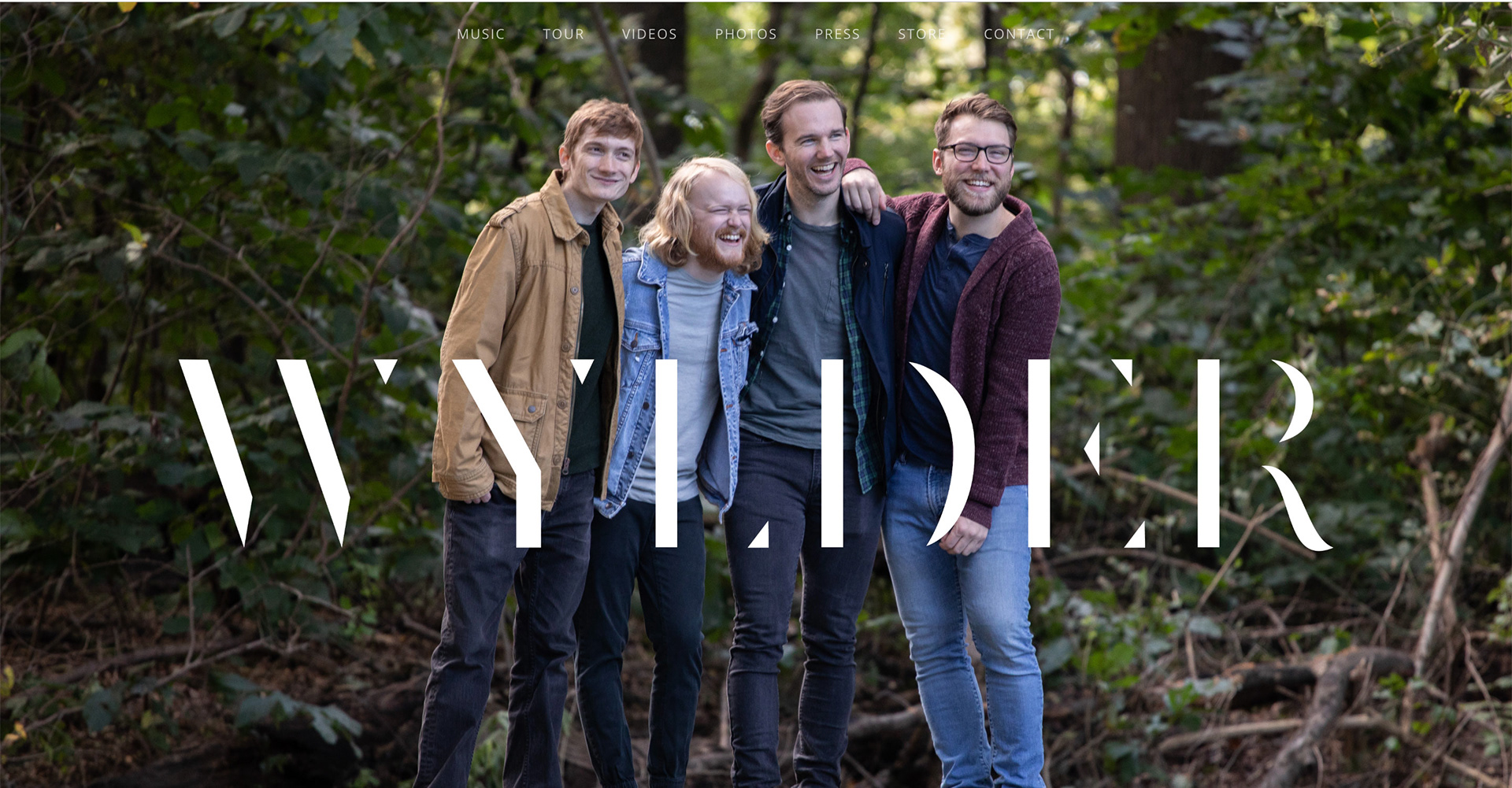 Screen Grab of the Band's Website (feat. the crazy talented individuals that make up Wylder)