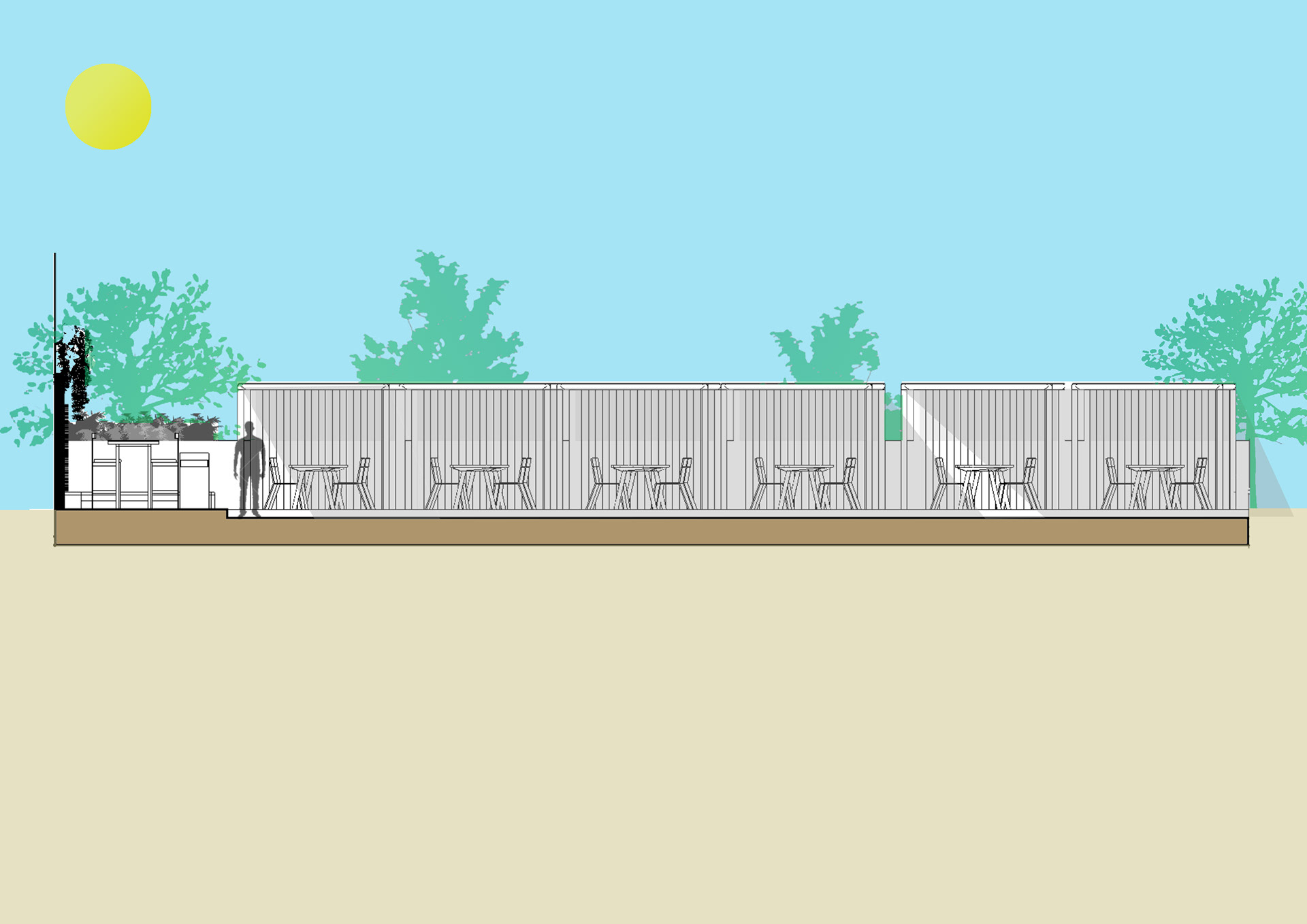 Illustrative section for a Restaurant