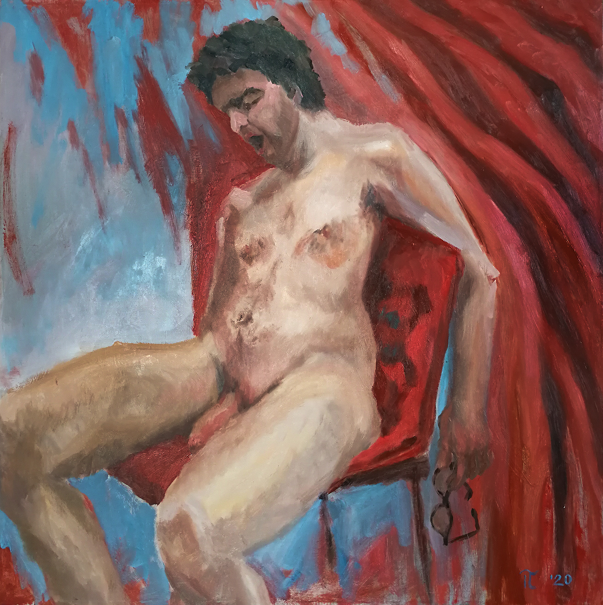 Beyond Recriminations, 100x100 cm, oil on canvas, 2020