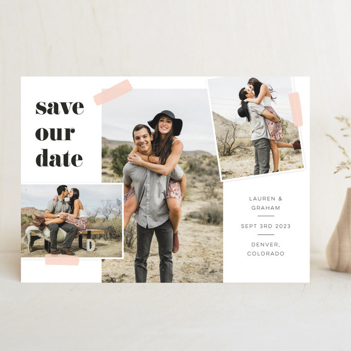 "Moodboard" Save the date available on Minted