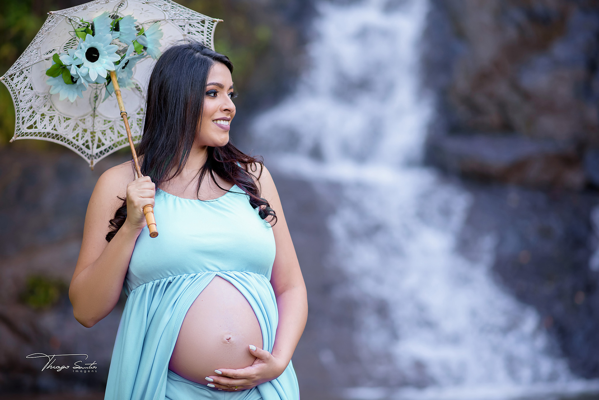 4 Vestido Lilás com edição para cor azul claro