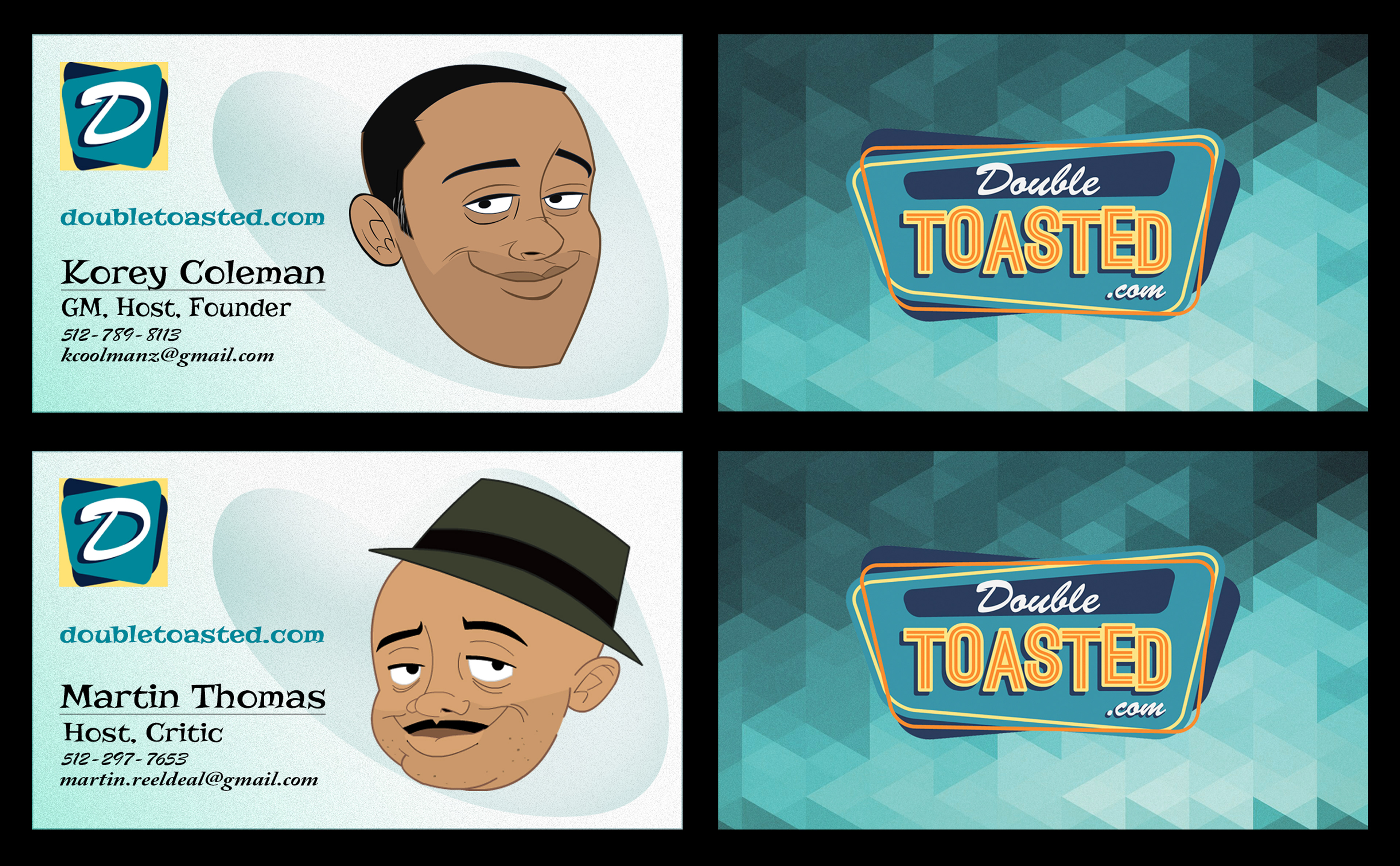 Double Toasted Business Card Designs