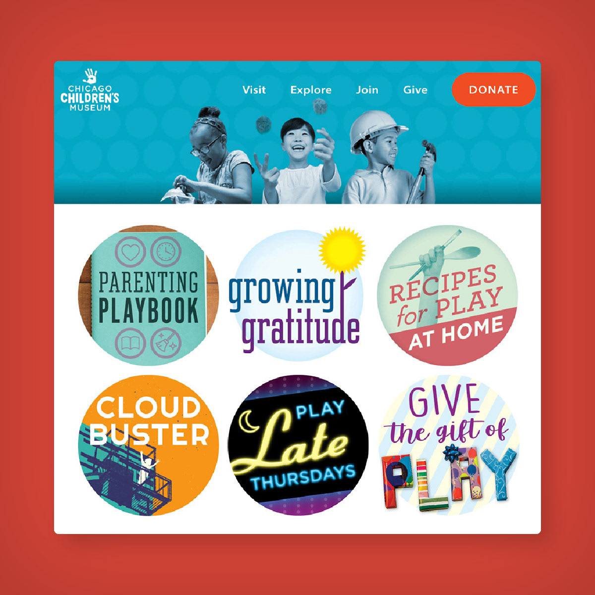 Website homepage: Chicago Children's Museum