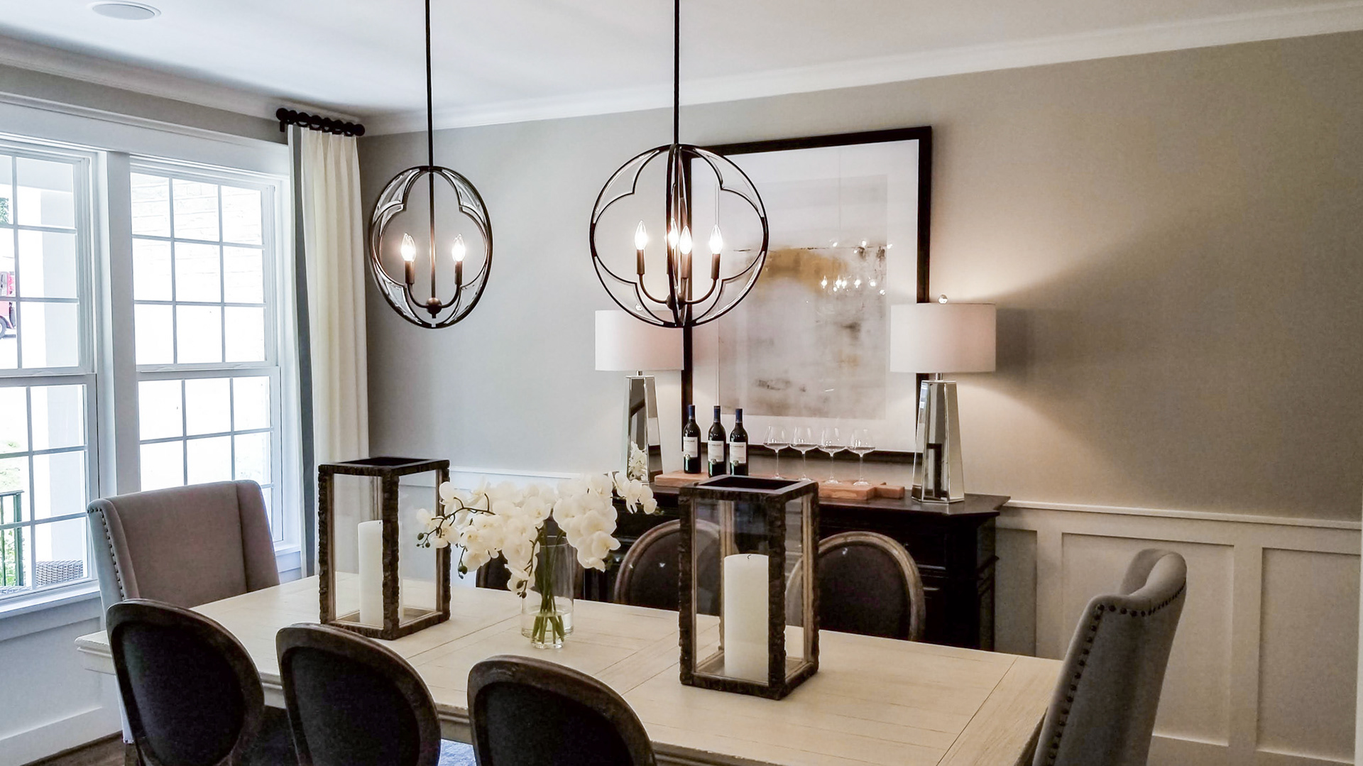 Personal Selections: Flooring & lighting. Other selections made by Model Home Interiors.