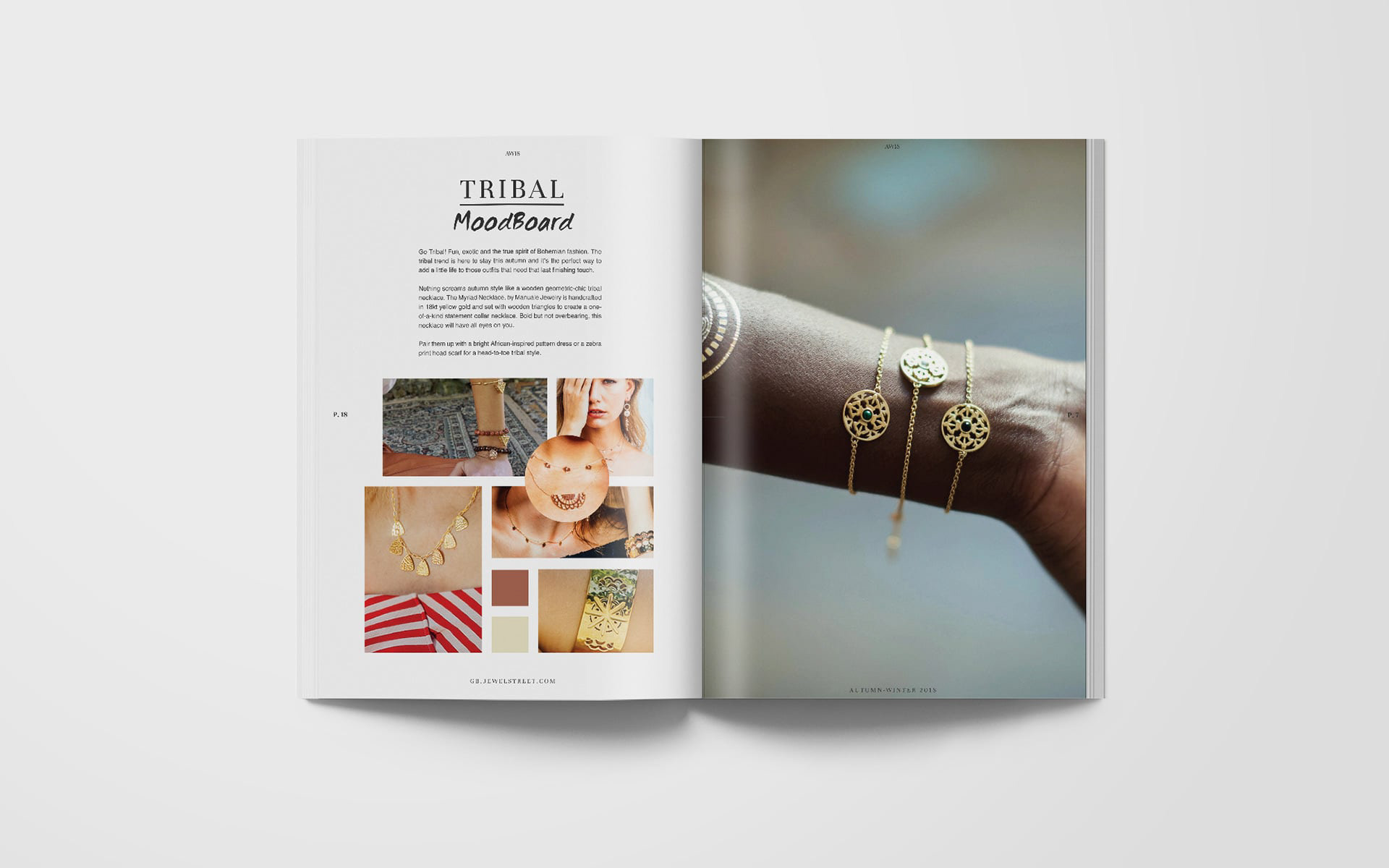 AW18 Lookbook Spread - Tribal Jewellery