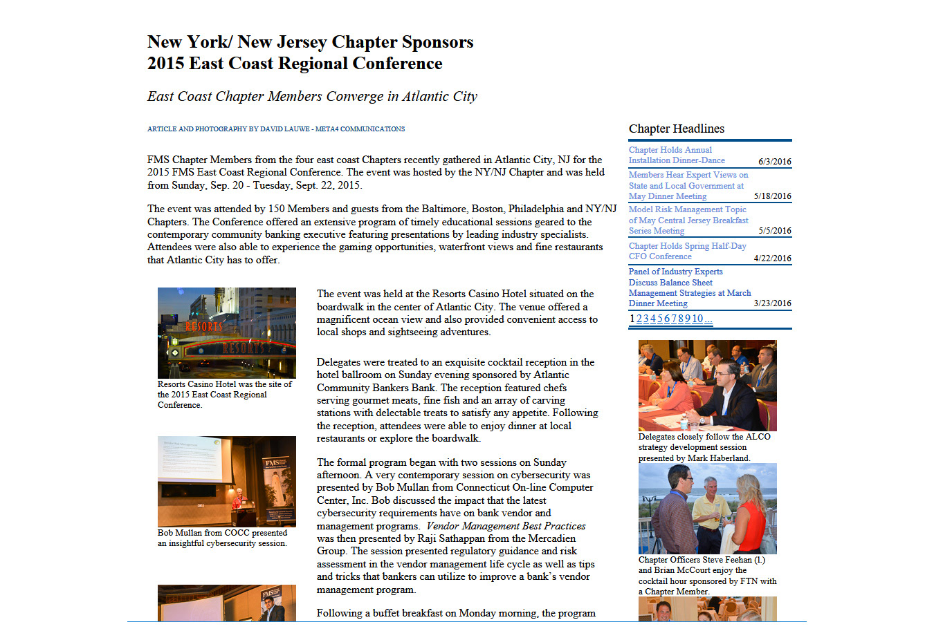 View Chapter Headlines article on FMS Chapter Website