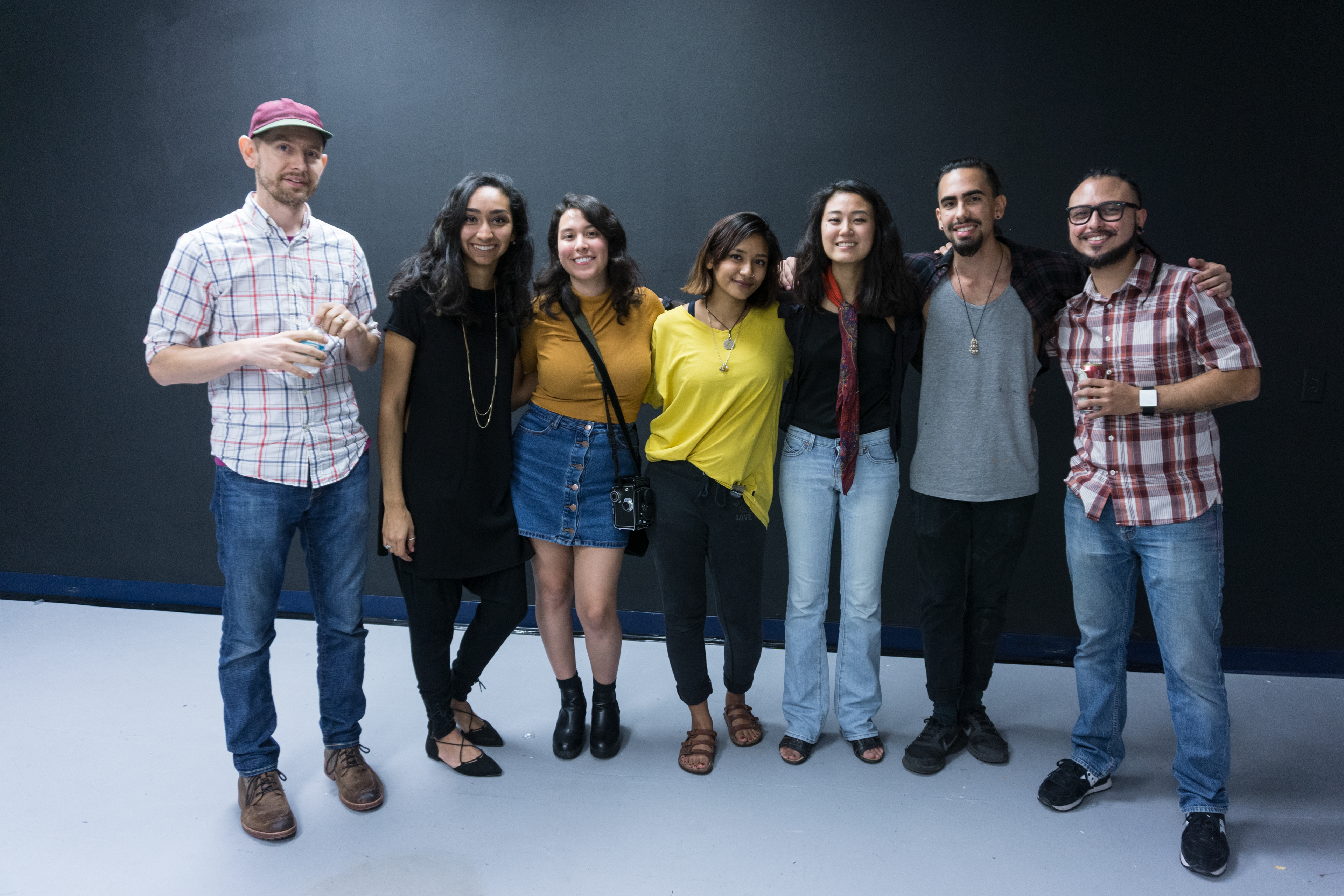 Left to right: Benjamin Zellmer Bellas, Crystal Alyssa, Johanna Altamirano, Shirley Chong, Alisa Steele, Justin Leary and Hugo Aldana Jr