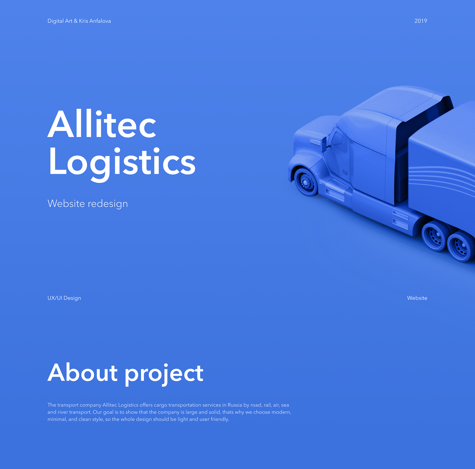 Design By Kris Anfalova Allitec Logistics Website Redesign