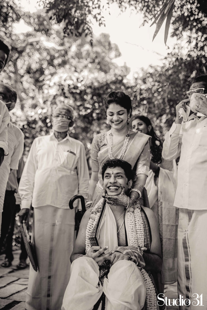 Candid wedding moments at Luz House, Chennai